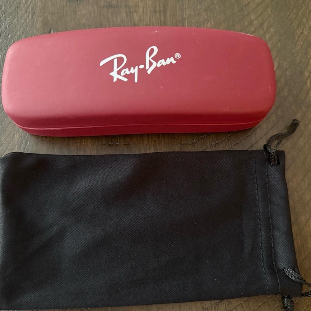 Ray-Ban Hard Shell Eyeglasses Sunglasses Case + Microfiber Cleaning Cloth